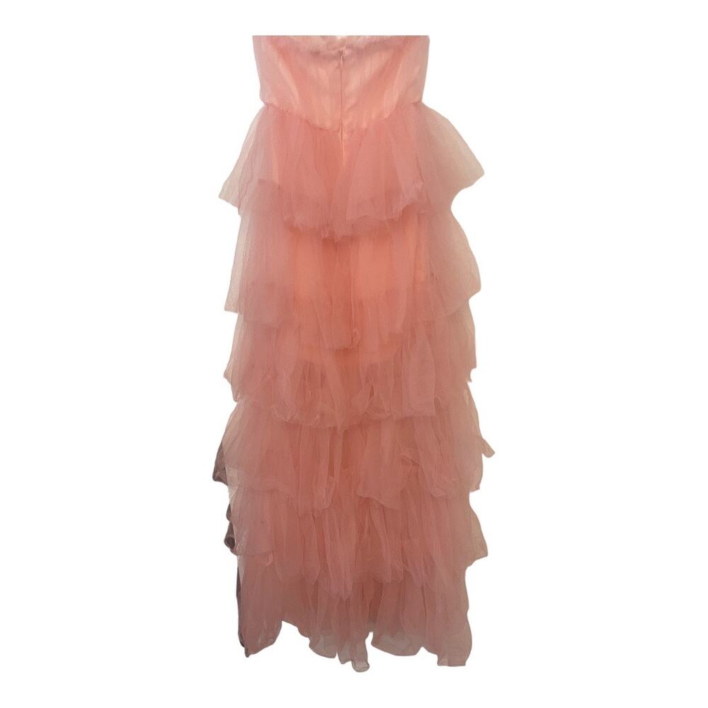 Lovers and Friends Bobbit Gown Strapless Tiered Ruffle Tulle Bridal Wedding XS - Picture 14 of 16